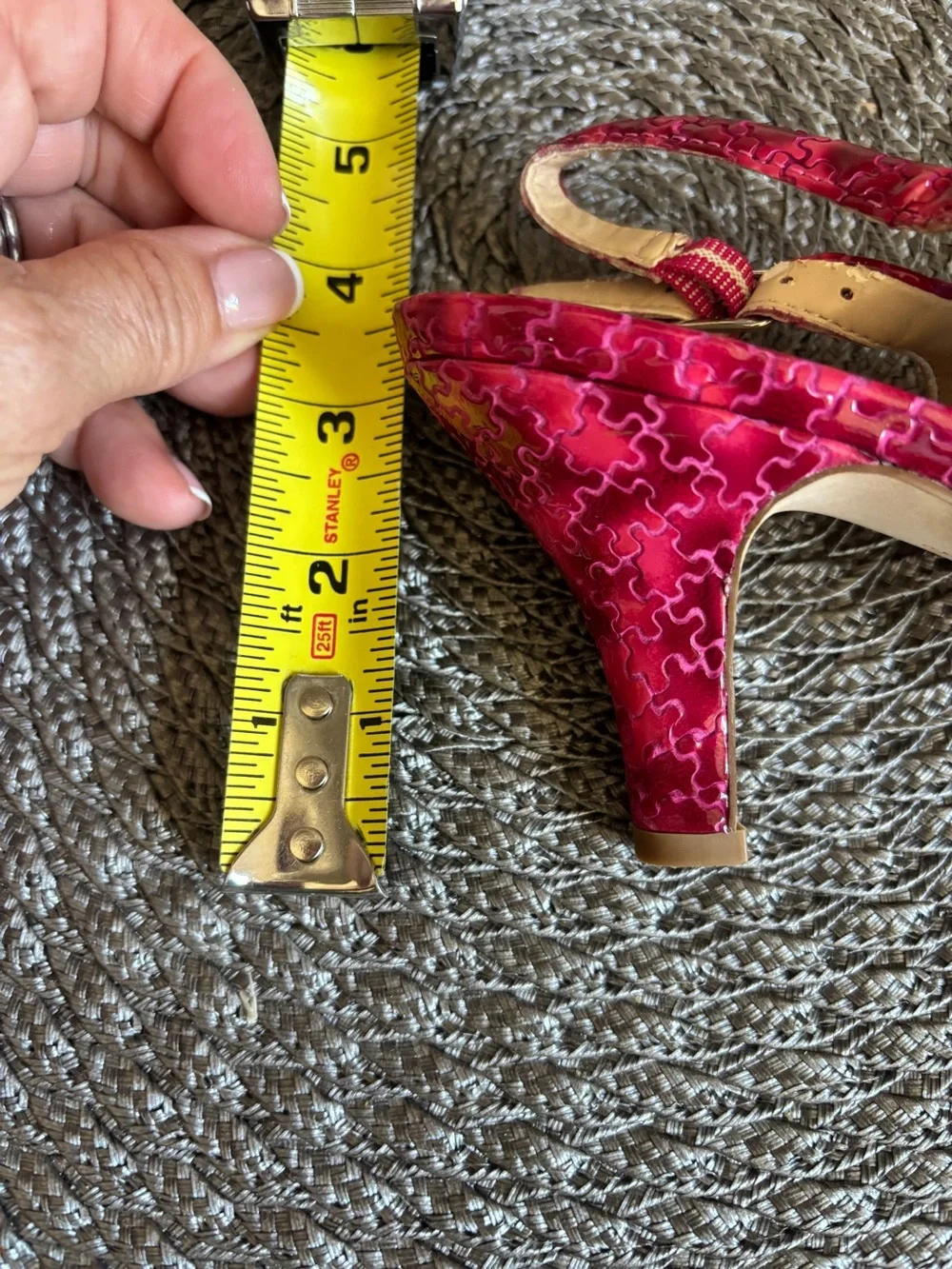 Ros Hommerson Lindsey Peep-Toed Sling Back Pink Heels